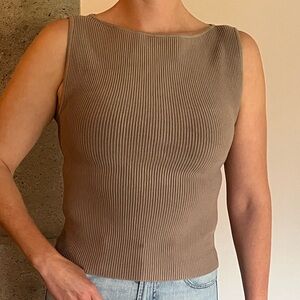 Abercrombie and Fitch Taupe Ribbed Tank